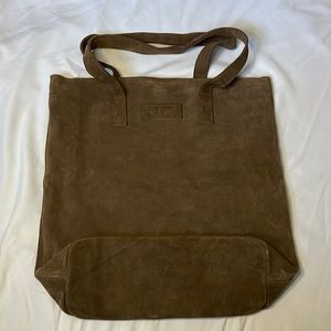 Brown suede bag. By +Beryll